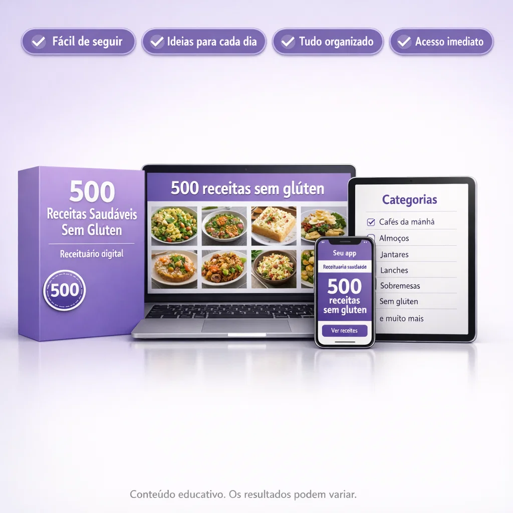 500 receitas saudáveis sem glúten